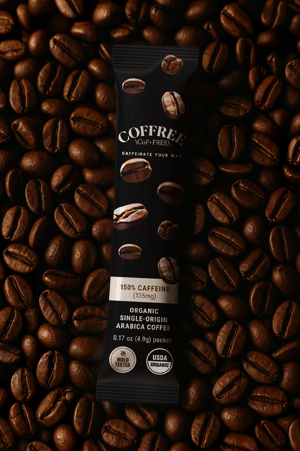 150% Caffeine Instant Coffee - 24 Pack Box