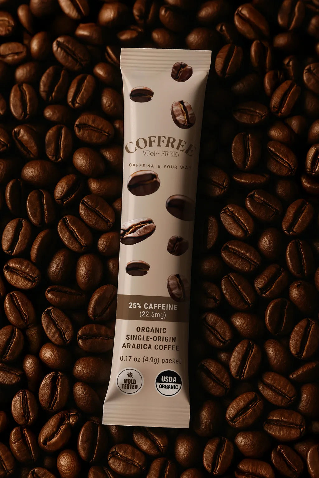 25% Caffeine Instant Coffee - 24 Pack Box