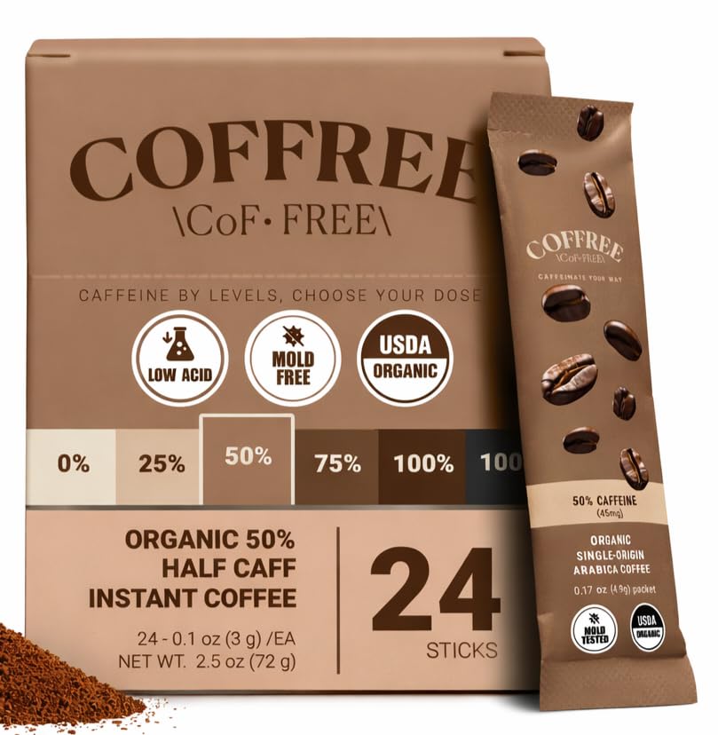 Half Caff 50% — 24 stick box + single stick